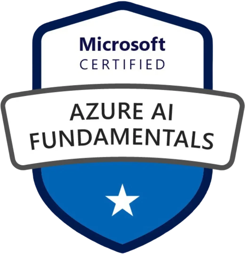 Microsoft Certified Azure AI Fundamentals badge